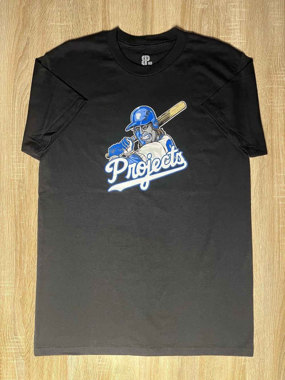 Brooklyn Projects Blue Batter LA Dodgers Black TShirt Medium